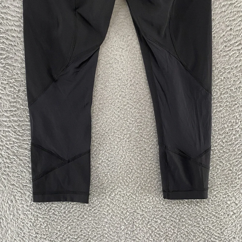 Lululemon Pace Rival Leggings Womens‎ 6 Black High Rise Crop 22 Pocket Running